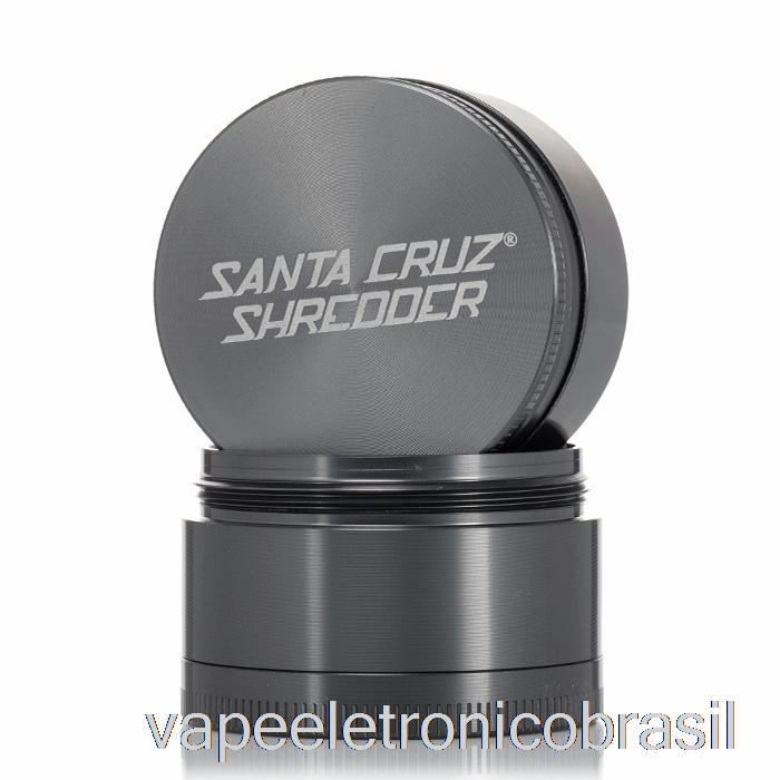 Vape Eletrônico Santa Cruz Triturador 2,2 Polegadas Moedor Médio De 4 Peças Cinza (53 Mm)